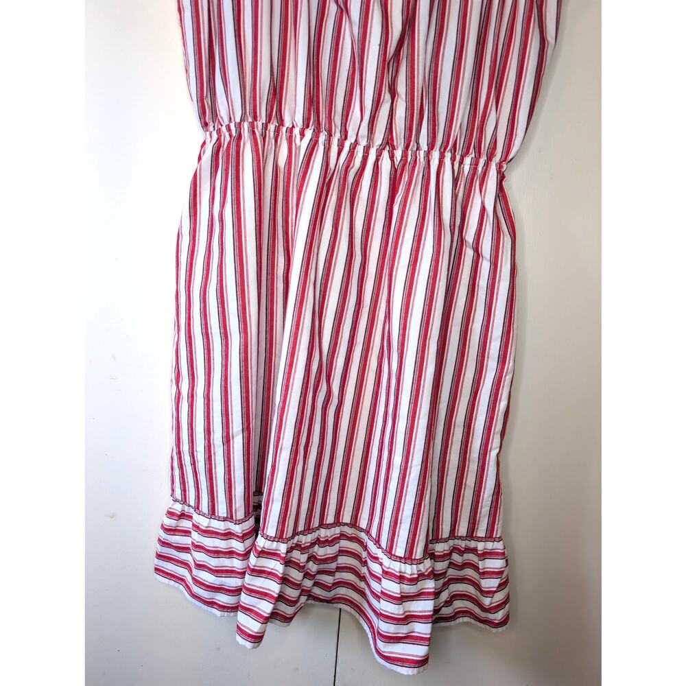 Doe & Rae Red & White Striped Ruffled Dress - Picture 9 of 9